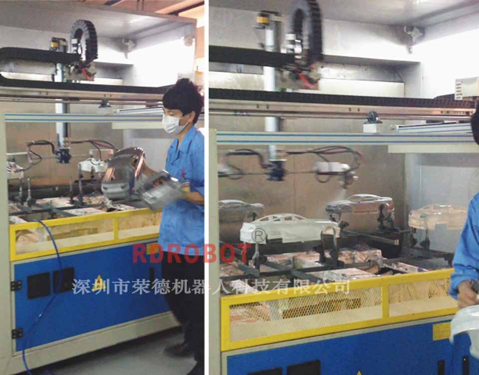 玩具汽车六轴往复式喷漆机