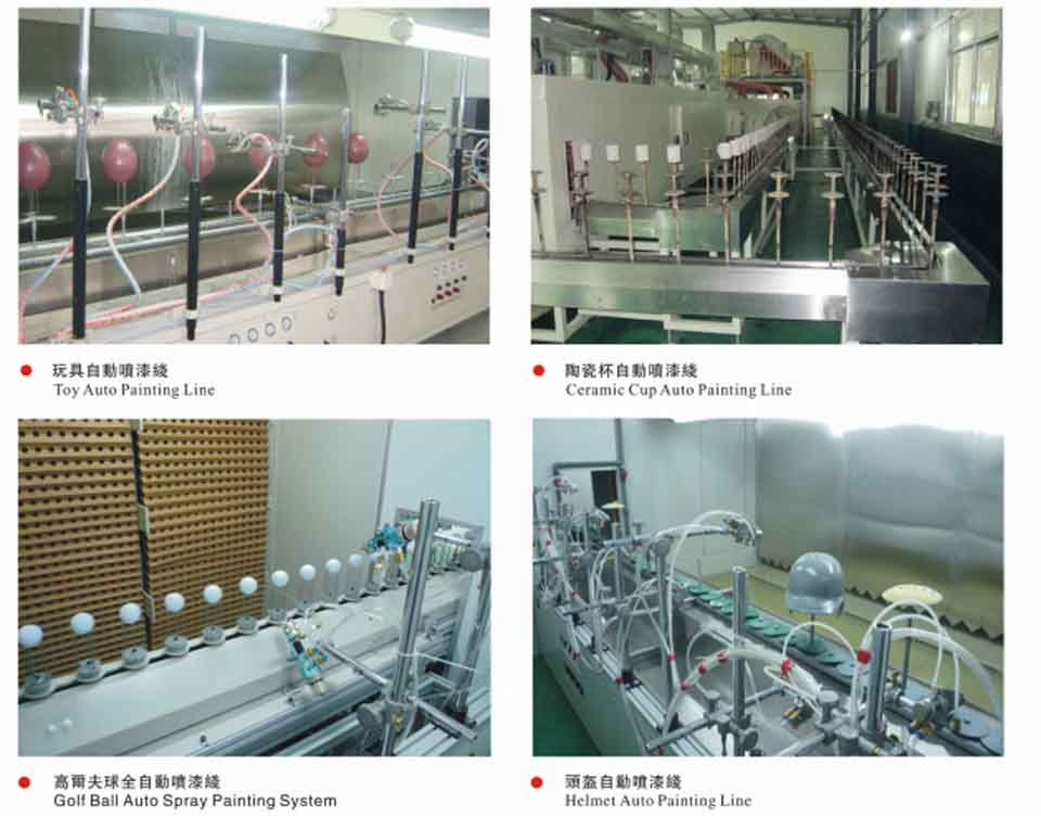 固定喷枪喷涂生产线