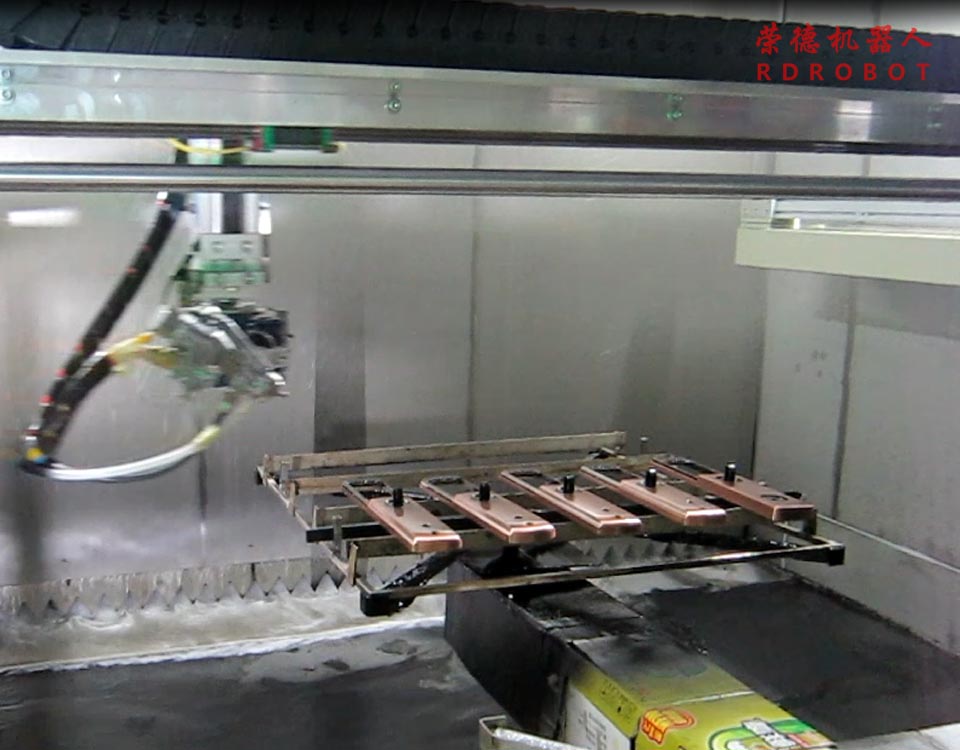 智能锁面板喷漆机械手