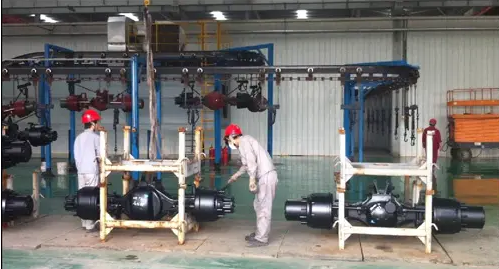 汽车车桥机器人自动喷涂线工艺